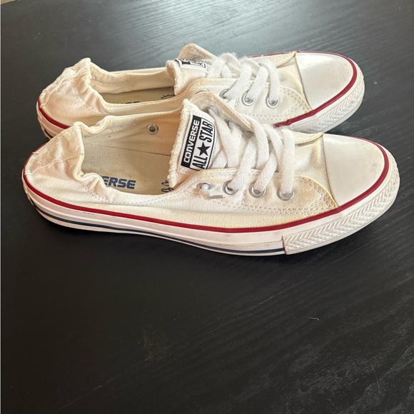 White Converse All Star Low Top Sneakers • Women’s Size 9 - Picture 5 of 7